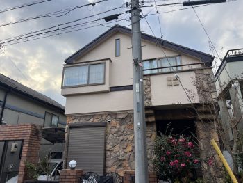 小金井市貫井北町にて〜115万円で一戸建ての屋根壁塗装した施行事例