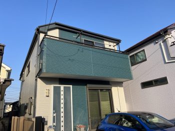 小金井市梶野町185万円でフッ素工事の一戸建ての屋根壁塗装した施行事例