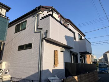 小金井市本町130万円で一戸建ての屋根壁塗装した施行事例